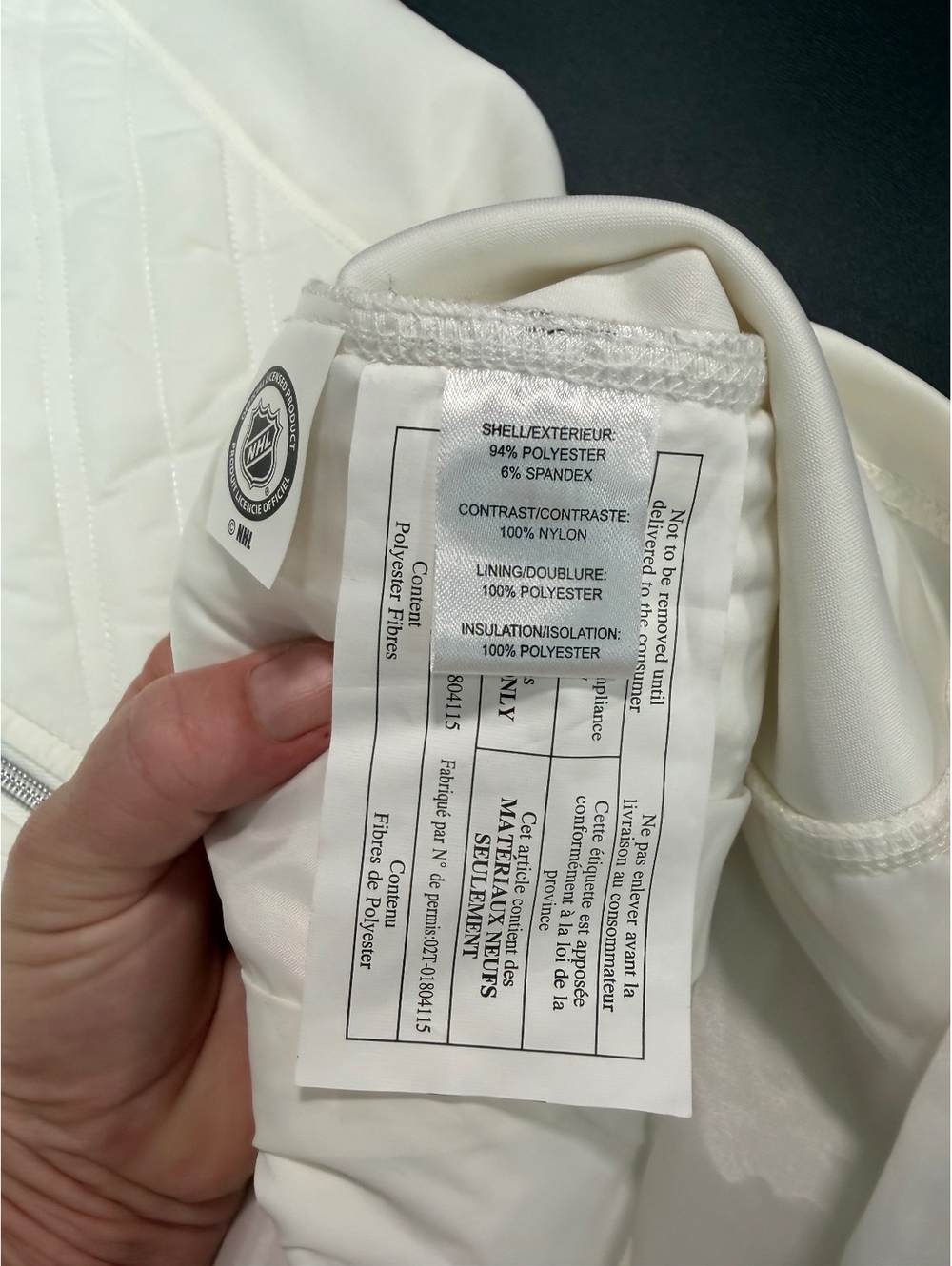 New With Tags NHL Minnesota Wild Women's Full-Zip Jacket White Size S - Picture 6 of 7